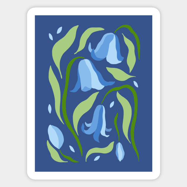 Bluebell Flowers Sticker by JunkyDotCom